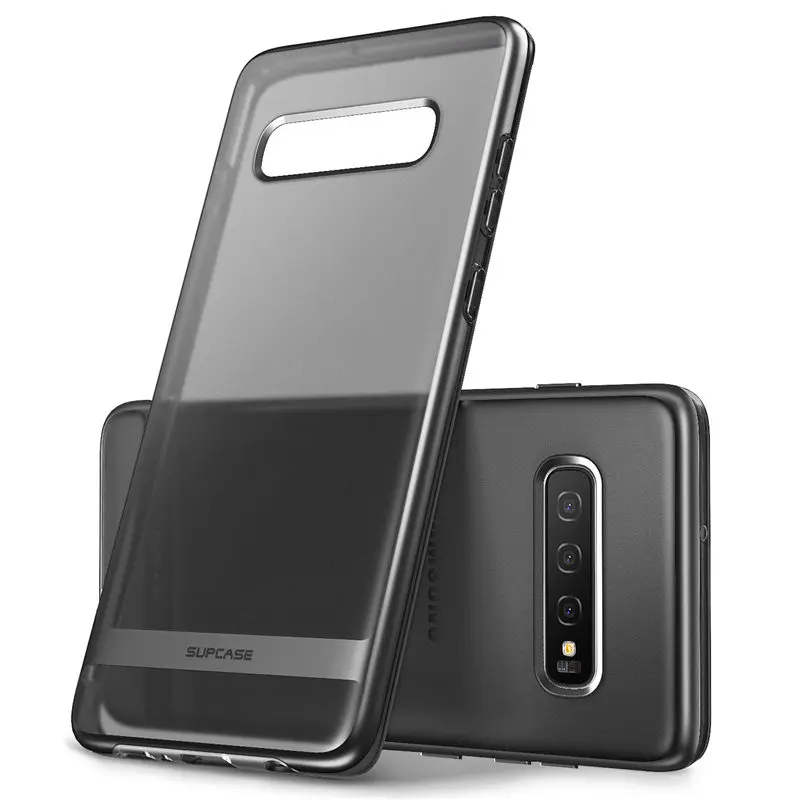 SUPCASE For Samsung Galaxy S10 Plus Case 6.4 inch UB Metro Premium Slim Soft TPU Plated Electroplated Lines Clear Cover |