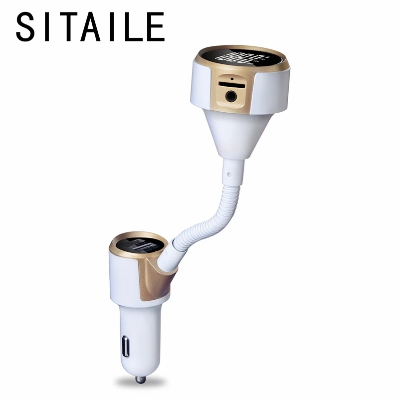 SITAILE Беспроводной FM передатчик bluetooth led Дисплей автомобильный адаптер радио 3.4A Dual