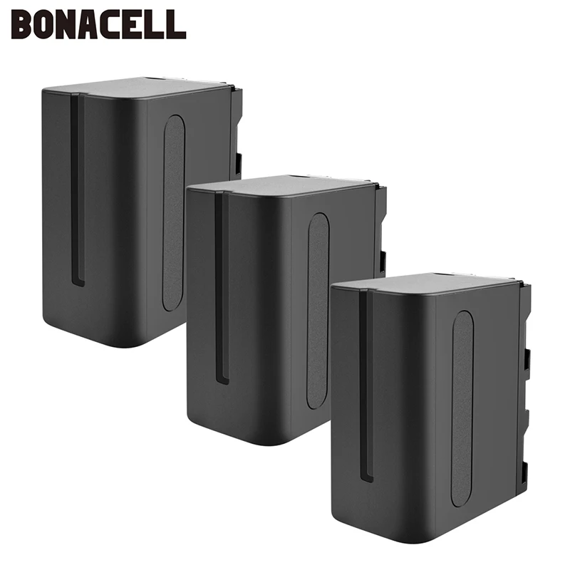 Bonacell для sony 7,2 V 8700Ah Батарея Batteria F960 NP-F975 NP-F970 NP-F960 NP-F950 NP-F770 NEX-FS100U NEX-FS700U DCR-SC100 L50 - Цвет: 3 Pack Battery