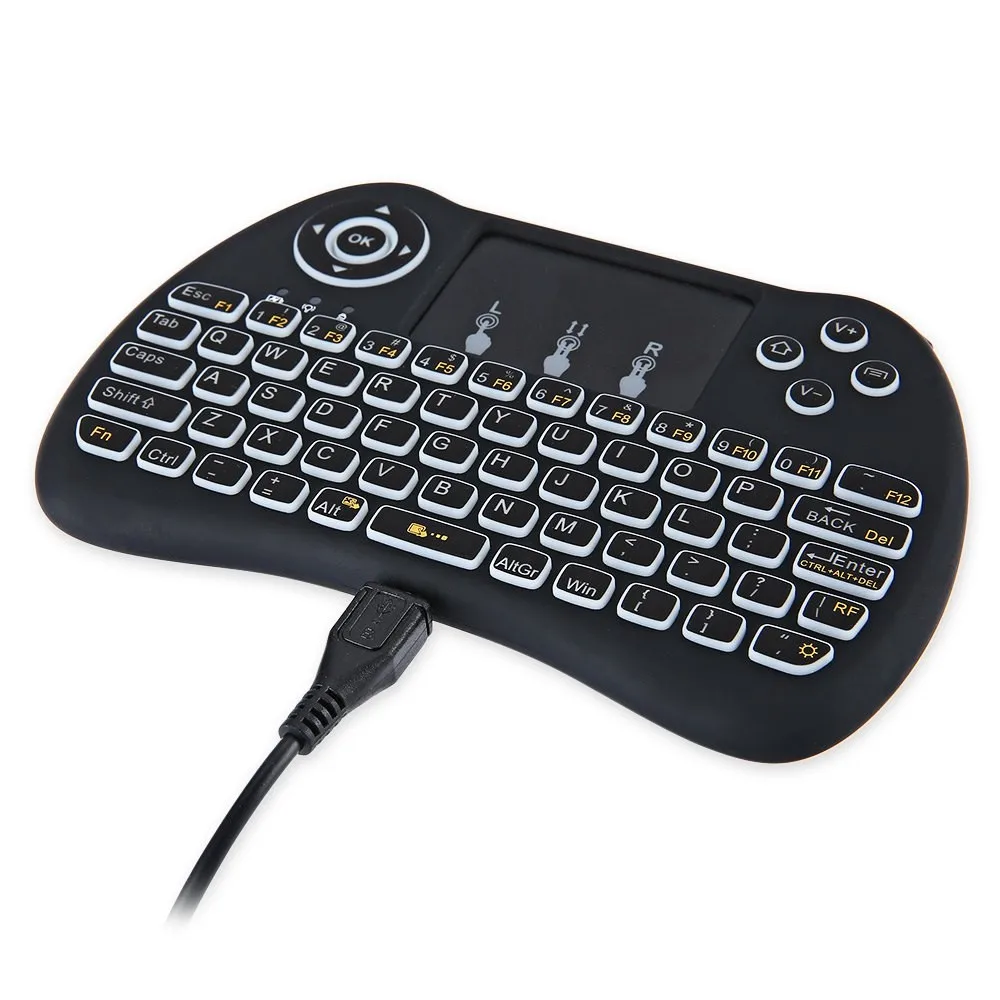 H9 миниатюрная ручная беспроводная клавиатура QWERTY 2 4 ГГц пульт дистанционного
