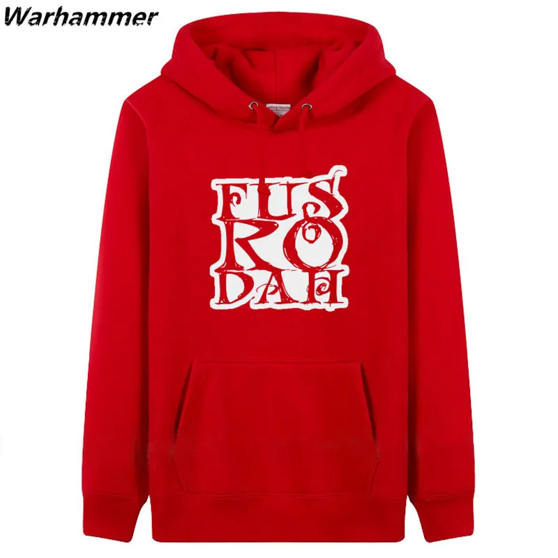 FUS RO DAH мужские толстовки рукоделие принт флисовый уплотненный с капюшоном
