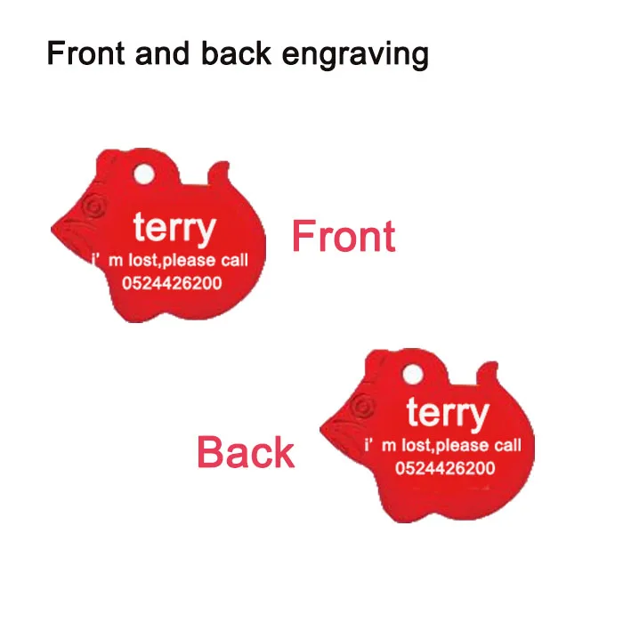 2 шт./лот бесплатный персонализированный текст с гравировкой на бирке для