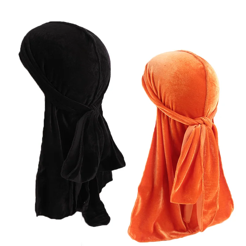 2 шт./лот Мужские дышащие бархатные дюраги тюрбан Байкерский головной убор с