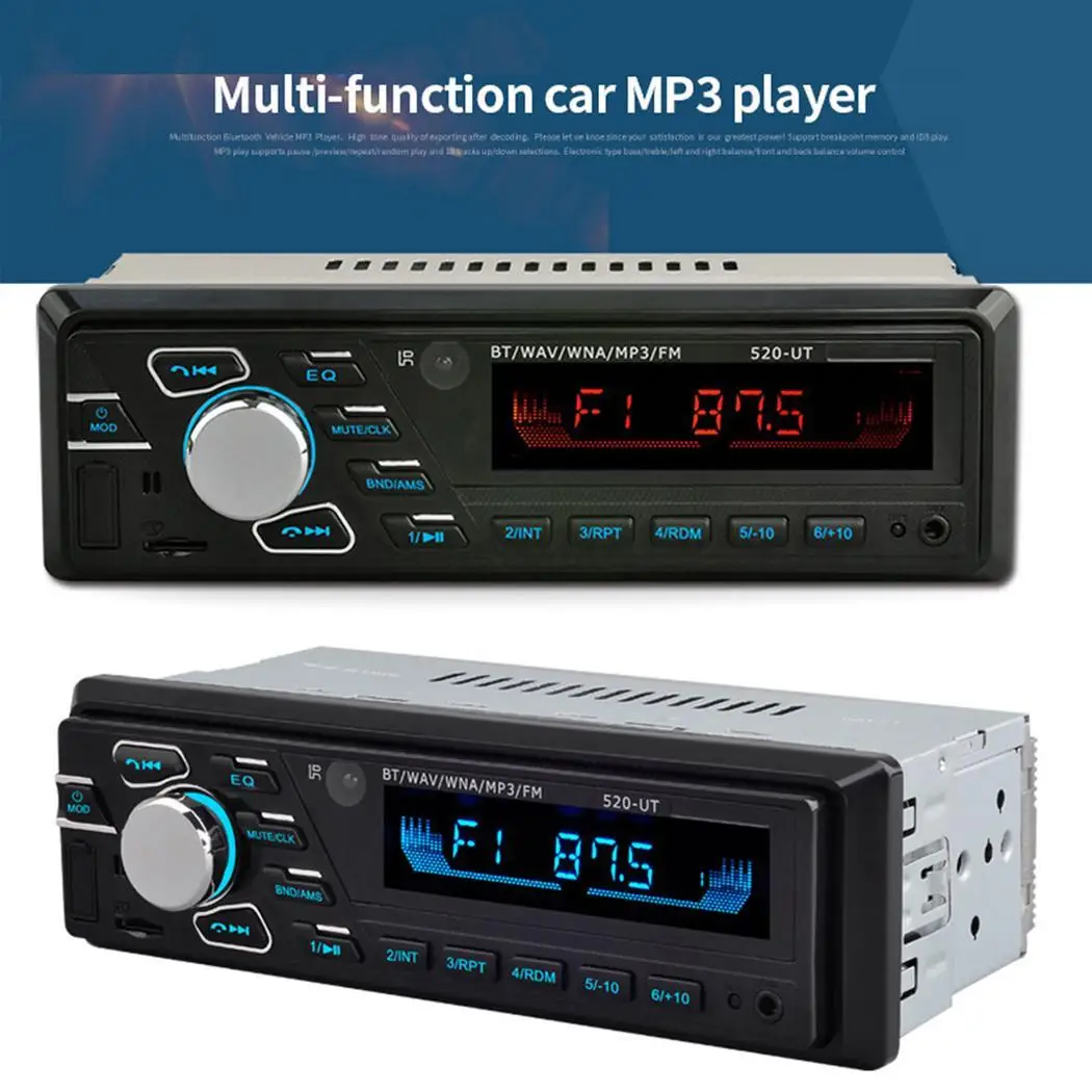 12 В стерео автомобильный mp3-плеер OLED Bluetooth FM радио громкой связи TF AUX передатчик