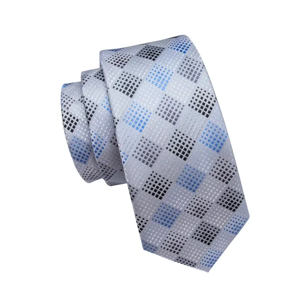 

LS-1757 Barry.Wang 2018 Mens Tie Silk Gravata Novelty Necktie Hanky Cufflink Set For Mens' Wedding Business Party Free Shipping