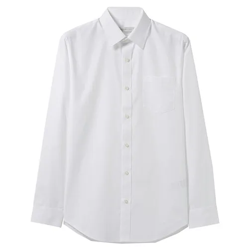 01White Giordano белая повседневная рубашка slim fit с длинными рукавами,имеет несколько цветовых решений и размеров - Цвет: 01White