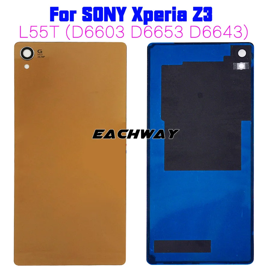 Новая задняя дверь батарея крышка Стекло Замена чехол для Sony Xperia Z1 Z2 Z3 Compact Mini с