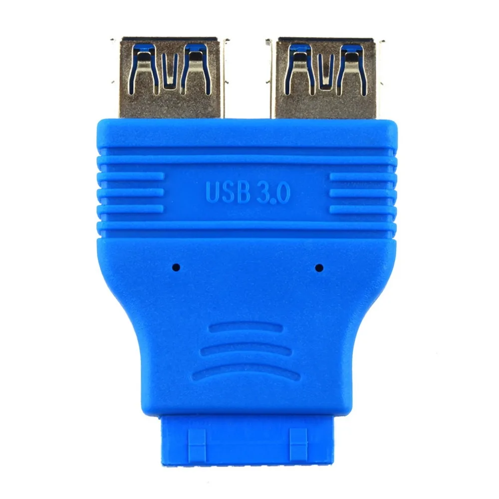 20 контактный разъем для материнской платы гнездо к двойному USB 3 0 Тип A Female синий