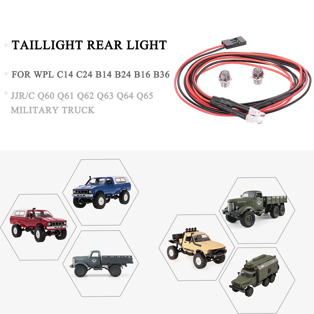2 светодиодный светильник сзади для хвостовой части автомобиля WPL C14 C24 B14 B24 B16 B36