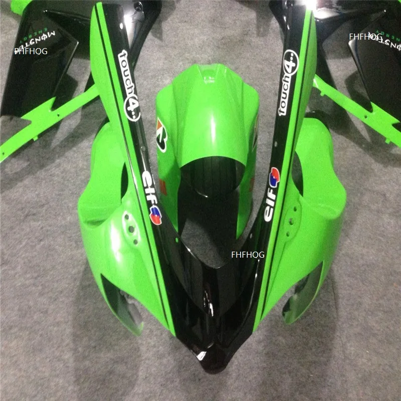 moto аксессуары зелено-черные Обтекатели ZX10R 04-05 для KAWASAKI NINJA ZX 10R 04 05 ZX-10R 10 R 2004 2005 наборы обтекателей