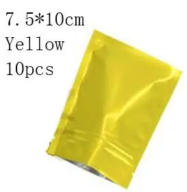 s yellow ziplockbag 10 шт. DIY ремесло инструмент лазер пузырь мешок ручной работы голографический декор смола ювелирные изделия прозрачный карамельный цвет Упаковка Сумки Kawaii Arts - Цвет: s yellow ziplockbag