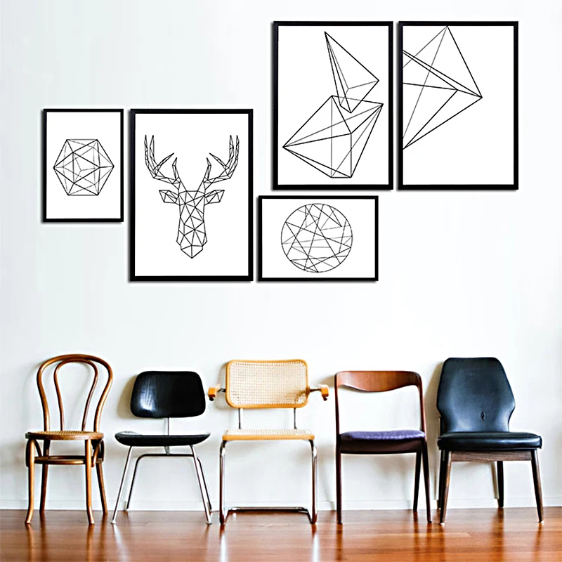 Картина на холсте с геометрическим рисунком для украшения дома|pictures of abstract