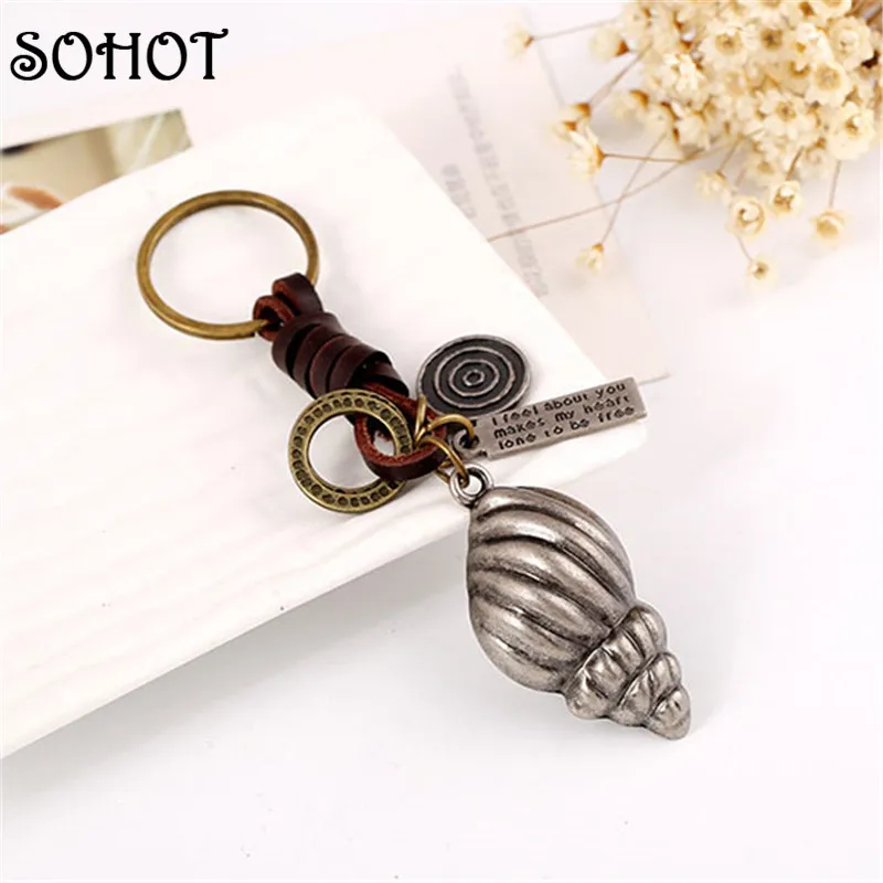 SOHOT для мужчин и женщин милый брелок сплав раковины Подвеска дамской сумочки
