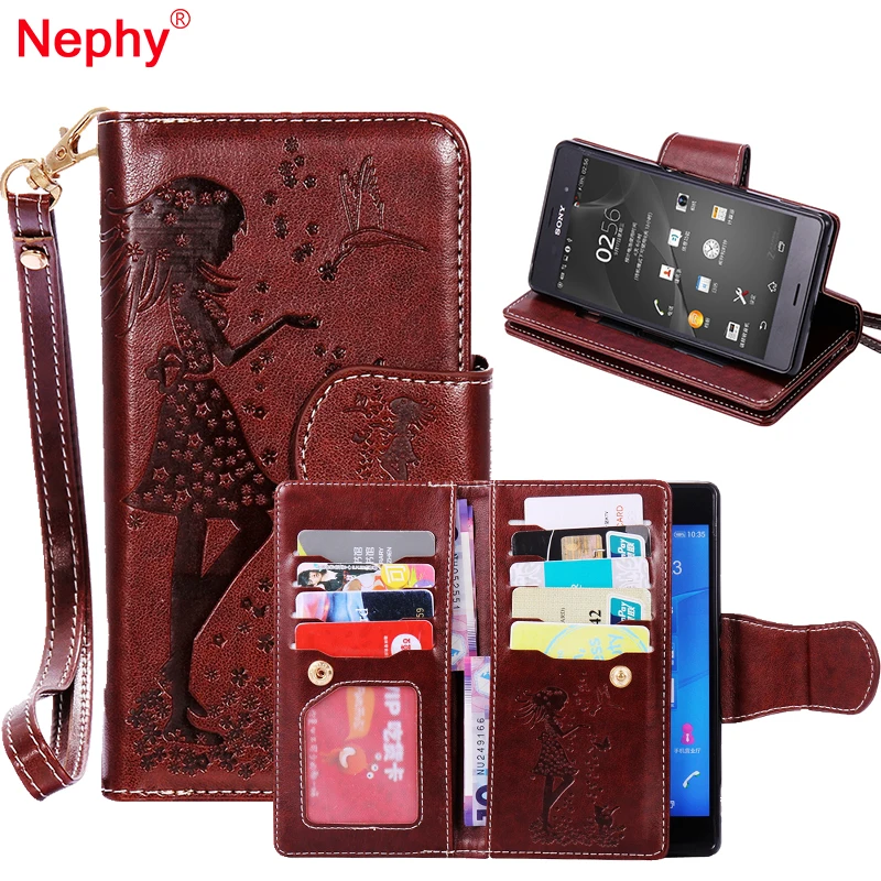 Nephy кожаный чехол для телефона Sony Xperia Z3 D6603 D6633 D6643 D6653 кошелек с держатель карт Mikeup