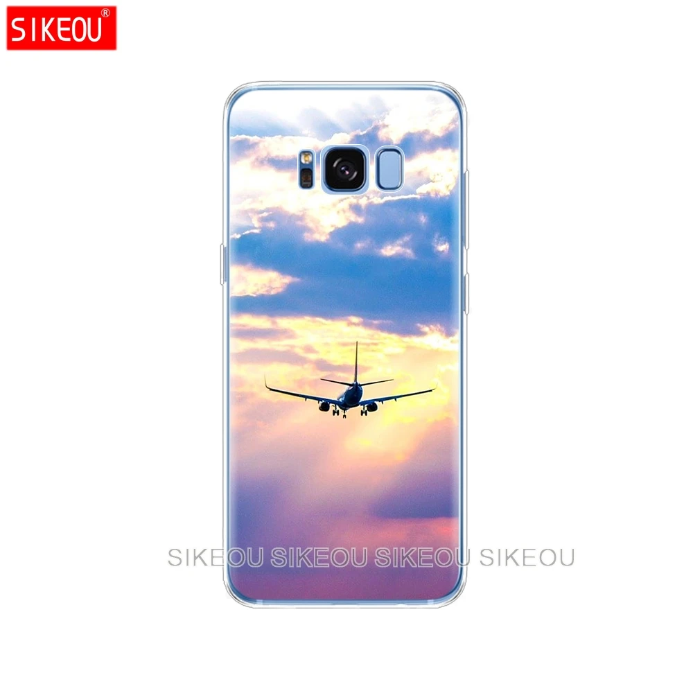 Силиконовый чехол для телефона Samsung Galaxy S9 S8 S7 S6 edge S5 S4 S3 PLUS авиационный самолет