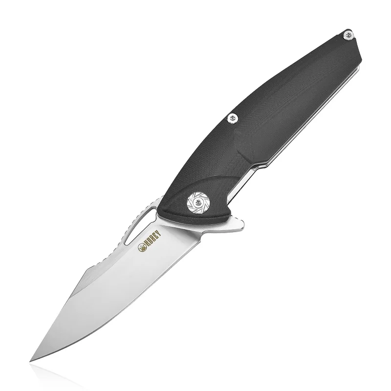 Black KUBEY KU221 EDC Складной нож D2 лезвие и G10 ручка с зажимом подарок для мужчин нож для охоты и кемпинга Карманный - Цвет: Black