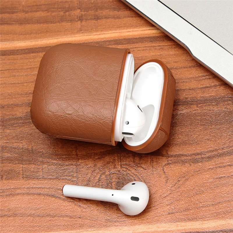 Роскошный кожаный чехол для Airpods сумка Беспроводная Крышка наушников Bluetooth