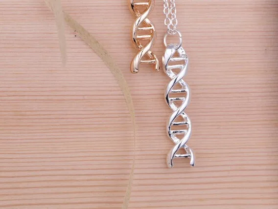 Фото Ожерелье с Двойной спиралью 3D ДНК кулон биологическим символом уникальное
