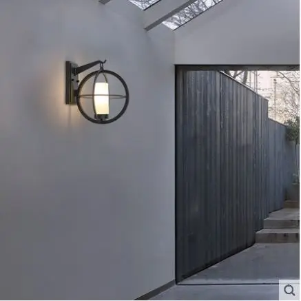 Simple outdoor waterproof balcony aisle terrace store wall lamp creative globe sun room | Лампы и освещение