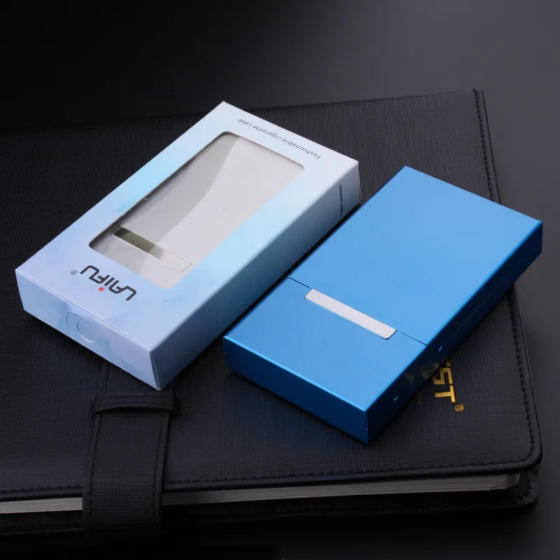 Women Magnetic Flip Cigarette Case Box Aluminium Alloy Herb Metal Cigar Hold 20pcs Fine Cut | Дом и сад