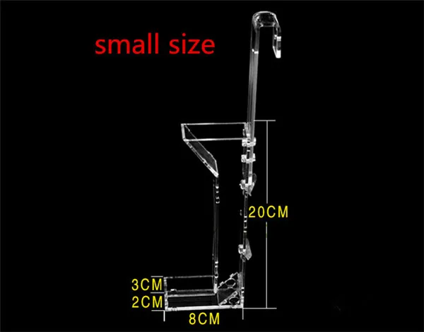 small size 1 шт., акриловая Хрустальная кормушка для креветок, кормушка для креветок, пробка для кормления, отверстия для кормления, горшки, интегрированный дизайн, аквариумные принадлежности, Размеры S/M/L - Цвет: small size