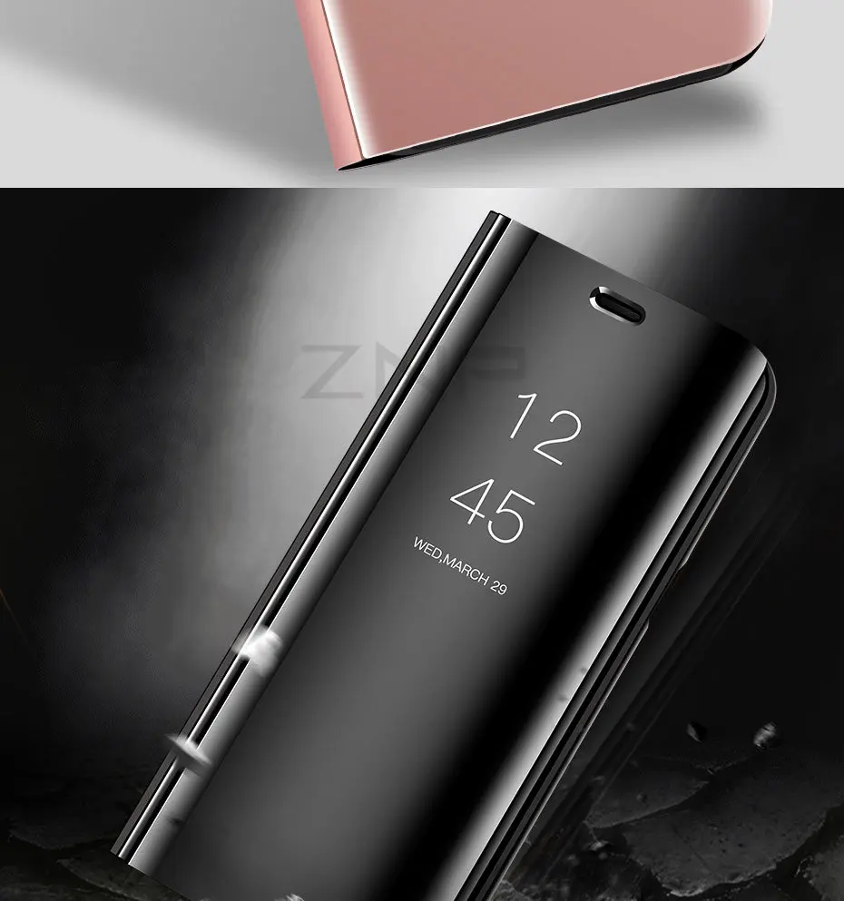 ZNP умное зеркало откидная крышка чехол для samsung Galaxy S8 S9 S10 плюс S7 край S10E Note 9 8 A6 A8 J8 J6 J4 Plus A9 A7 A5 чехол для телефона