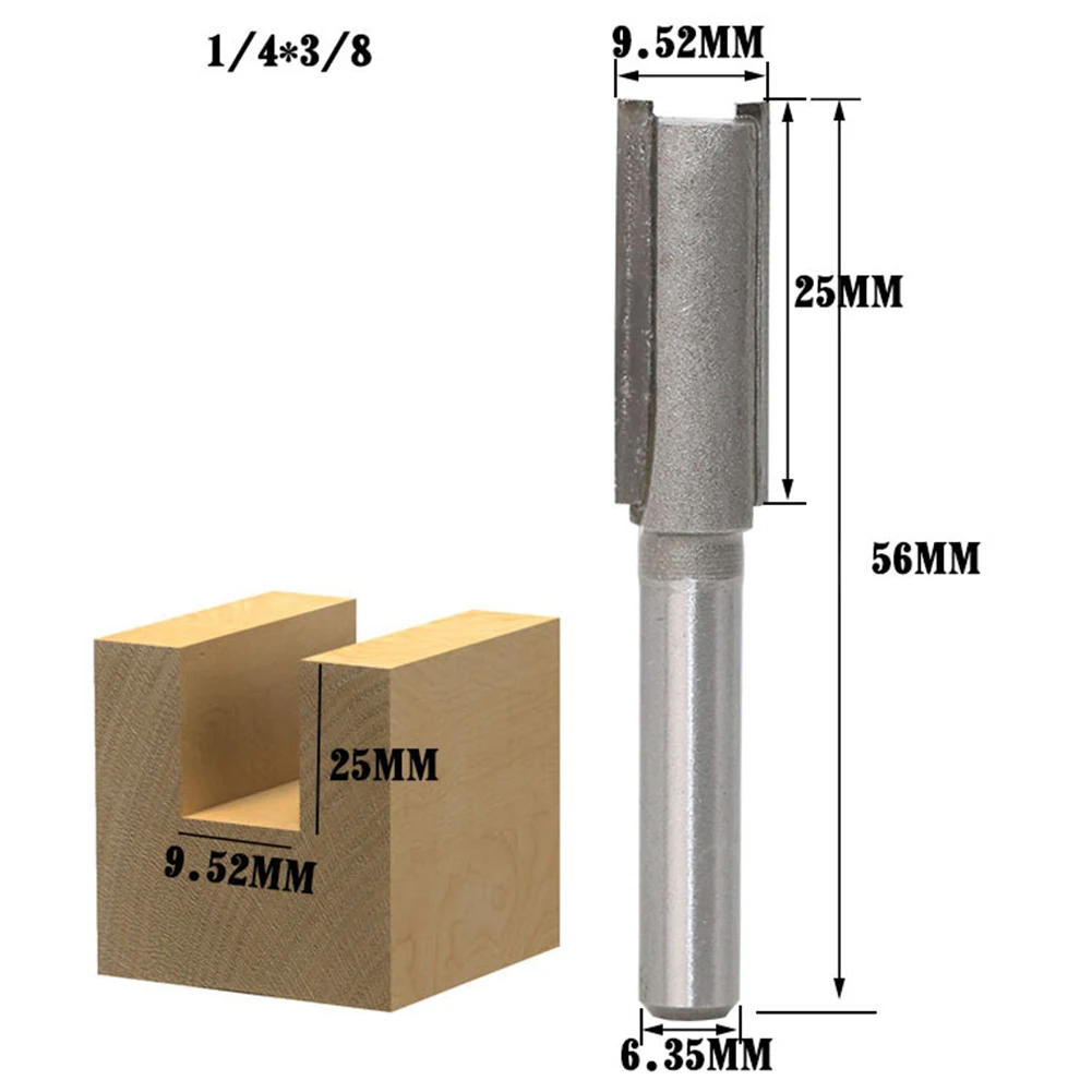 1/4 &quot1/2&quot Прямой Нож хвостовик отделка фрезы для дерева обрезные с подшипник