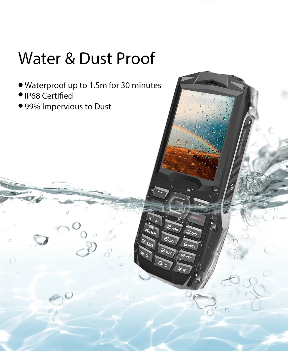 Blackview BV1000 IP68 Водонепроницаемый противоударный MTK6261D Беспроводной FM радио 3000 mAh 0.3MP