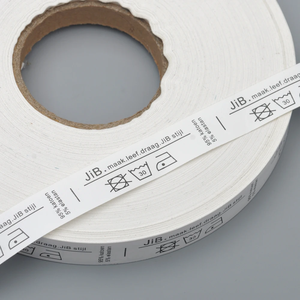 Ширина 15 мм индивидуальный заказ дизайн одежды стирка теги нейлоновой тафтяной