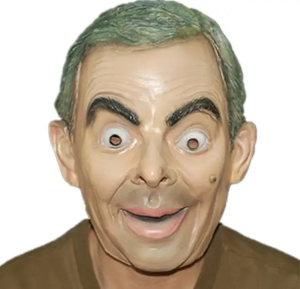 Забавные star mr bean Реалистичная маска смех решений звезда маскарадные латексные