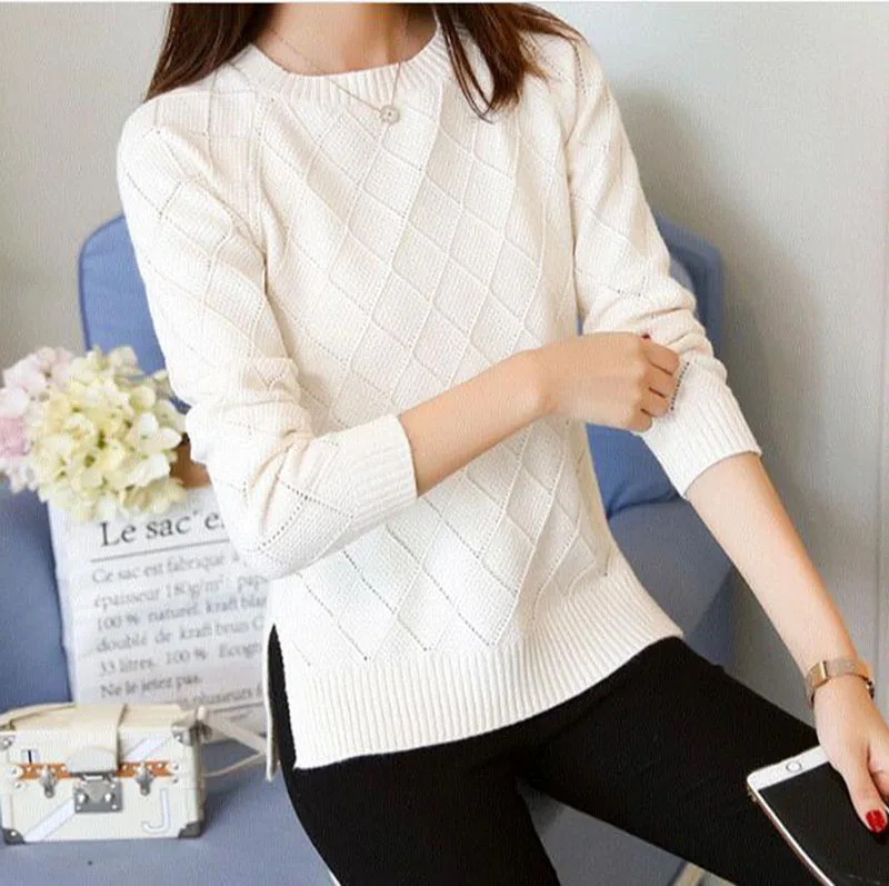 2018 new thick Warm Autumn Winter Women Sweater Fashion casual Knitted ladies Tops Long Sleeve Female Pullovers AC327 | Женская одежда