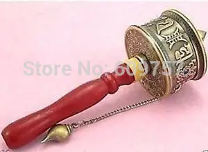 Китайский о редкий Тибетский буддизм Молитвенное Колесо подарок искусство