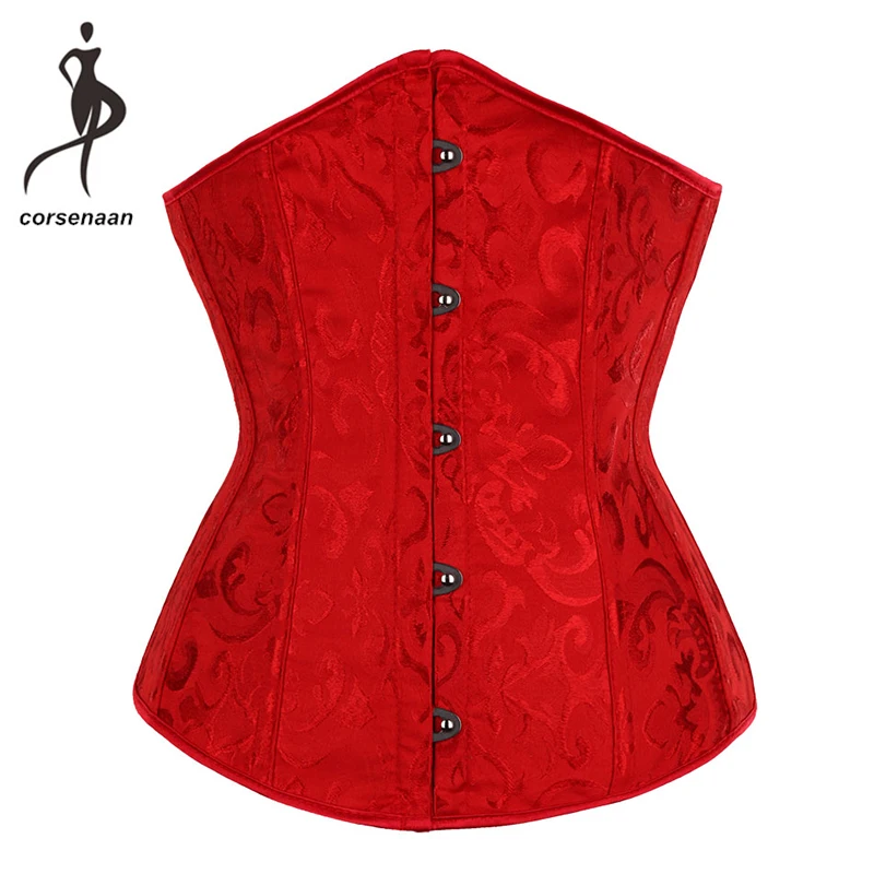 Плюс Размер Жаккард талии Cincher Shaper наряд Цветочная парча кружева вверх подгрудный корсет на косточках с стринги 2833