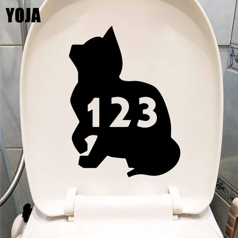 YOJA 17x23 см Забавный Кот наклейки для унитаза гостиная домашний декор наклейка на