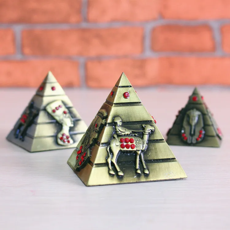 Пирамиды из египетского металла хит продаж украшения трех частей алмазные