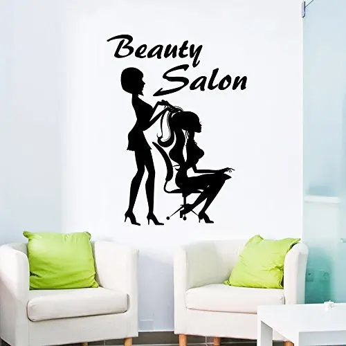 Настенные наклейки для волос виниловые декоративные салона девочек подростков