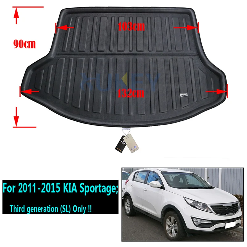 11-15 Sportage XUKEY грузовой лайнер лоток для KIA Rio Pride Forte Cerato Optima K5 Sportage QL SL с учетом заднего багажника коврик протектор коврики - Название цвета: 11-15 Sportage