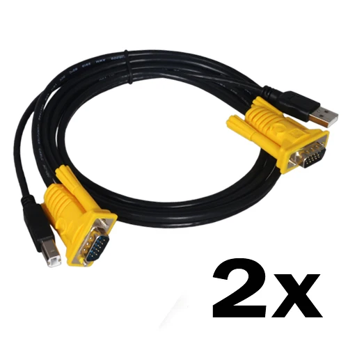 2 порта KVM USB VGA переключатель SVGA расширитель Switcher Box с кнопкой управления + кабеля