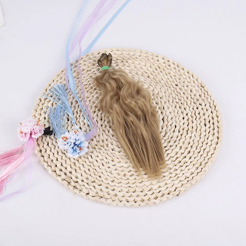 27 Cataleya очень красивая кукла bjd кудрявые волосы DIY высокая температура Шелковый парик 25*100 см волосы 15 вариантов цвета - Цвет: 27