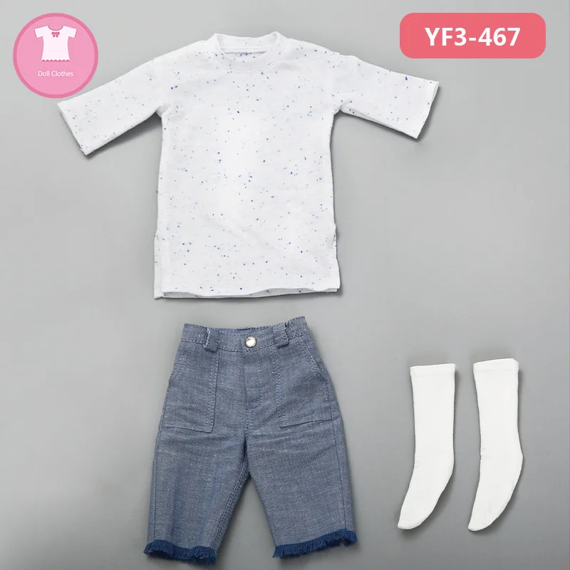 YF3-467 BJD одежда 1/3 Мода белый T-shite с джинсами для Hwayoung тела куклы аксессуары - Цвет: YF3-467