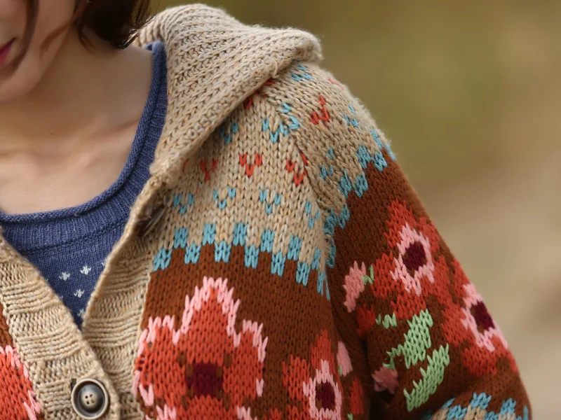 2018 женские осенние Mori милые девочки трикотажное пальто Верхняя одежда вязаное