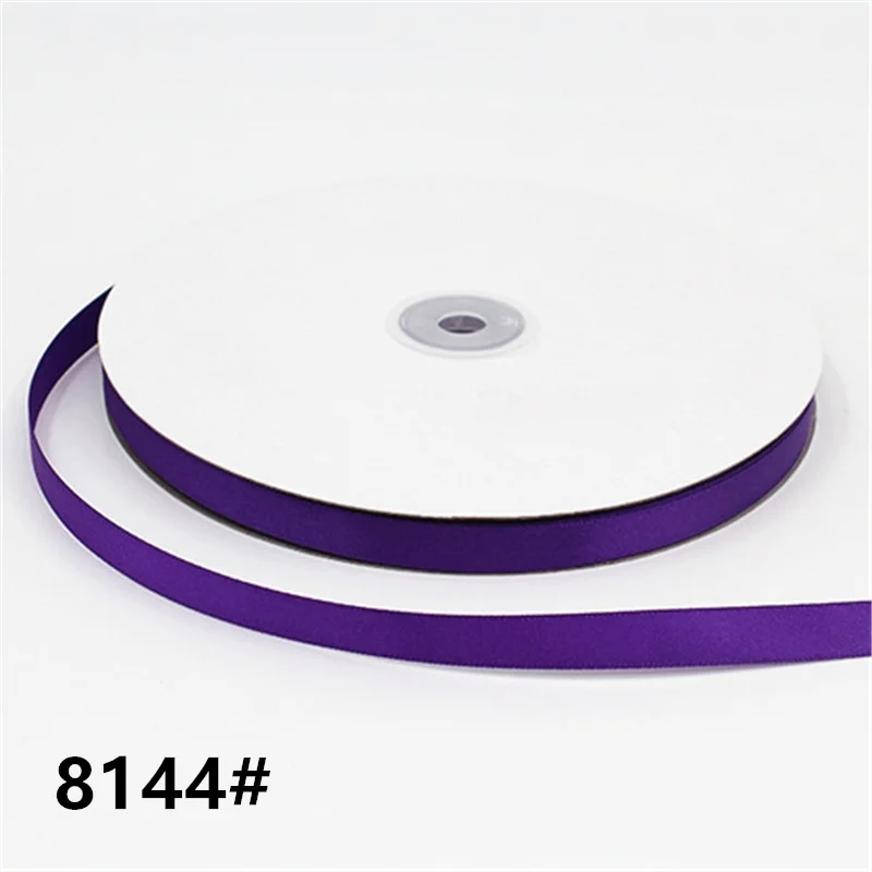 Dark Purple Новинка, высокое качество, 100 ярдов/рулон, 1 см, корсажные атласные ленты, украшения для рождественской вечеринки, сделай сам, бант, ленты для поделок, открыток, подарочная упаковка - Цвет: Dark Purple