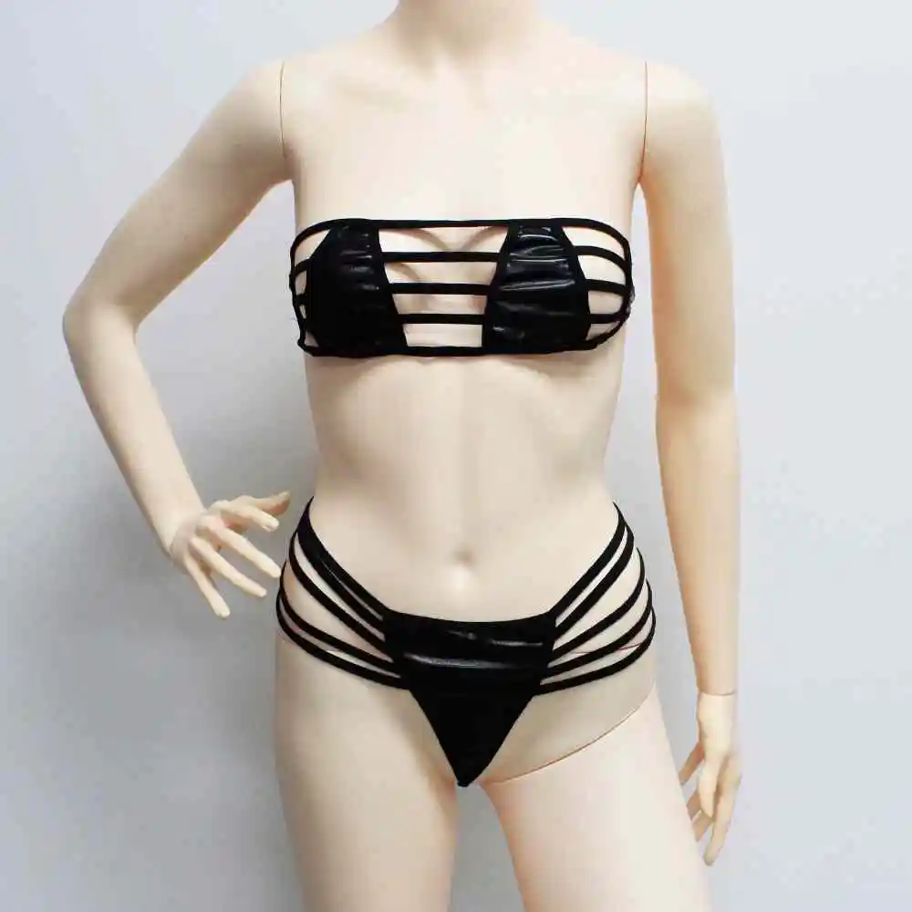 Кожа сексуальное женское белье Для женщин Lady комплект Нижнее Бельё для девочек