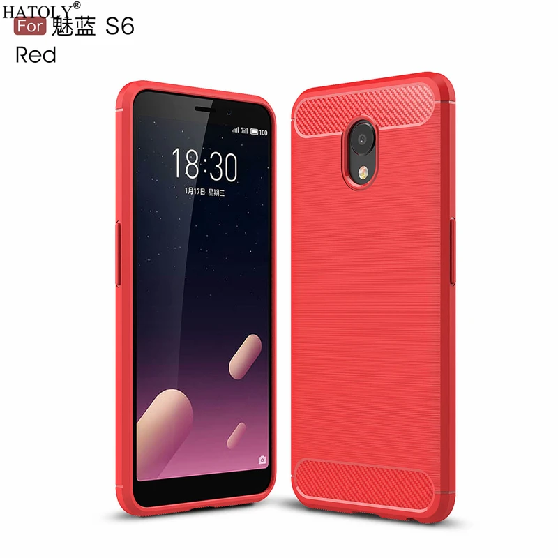 Чехол HATOLY для Meizu M6S чехол mblu S6 с защитой от ударов мягкий силиконовый начесом из