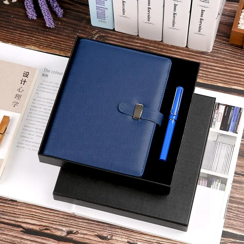 A5 Looseleaf блокнот Подарочная коробка набор Выпускной подарок офисный бумажный дневник Простой деловой Твердый чехол для ноутбука - Цвет: 9