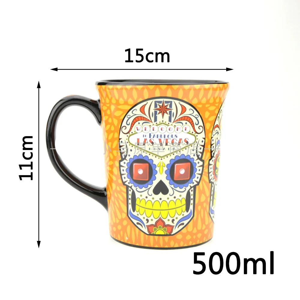1 шт. сосуд в виде черепа Skellington кофейные кружки Мехико череп мультфильм кофейная
