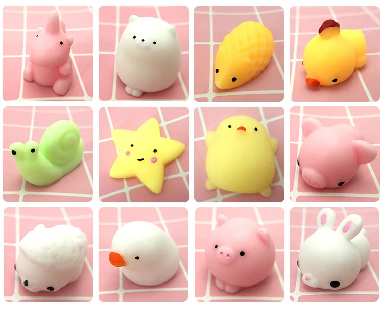 10 шт. все разные милые мягкие кошечки Mochi медленно поднимающиеся сдавливающие