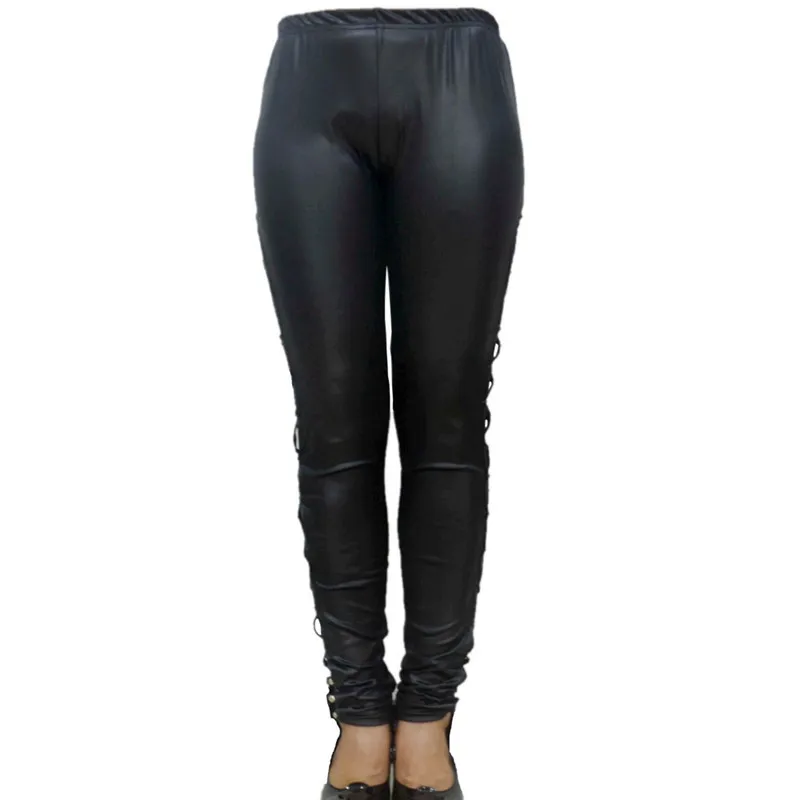 Женские брюки из искусственной кожи с высокой талией женские узкие эротические