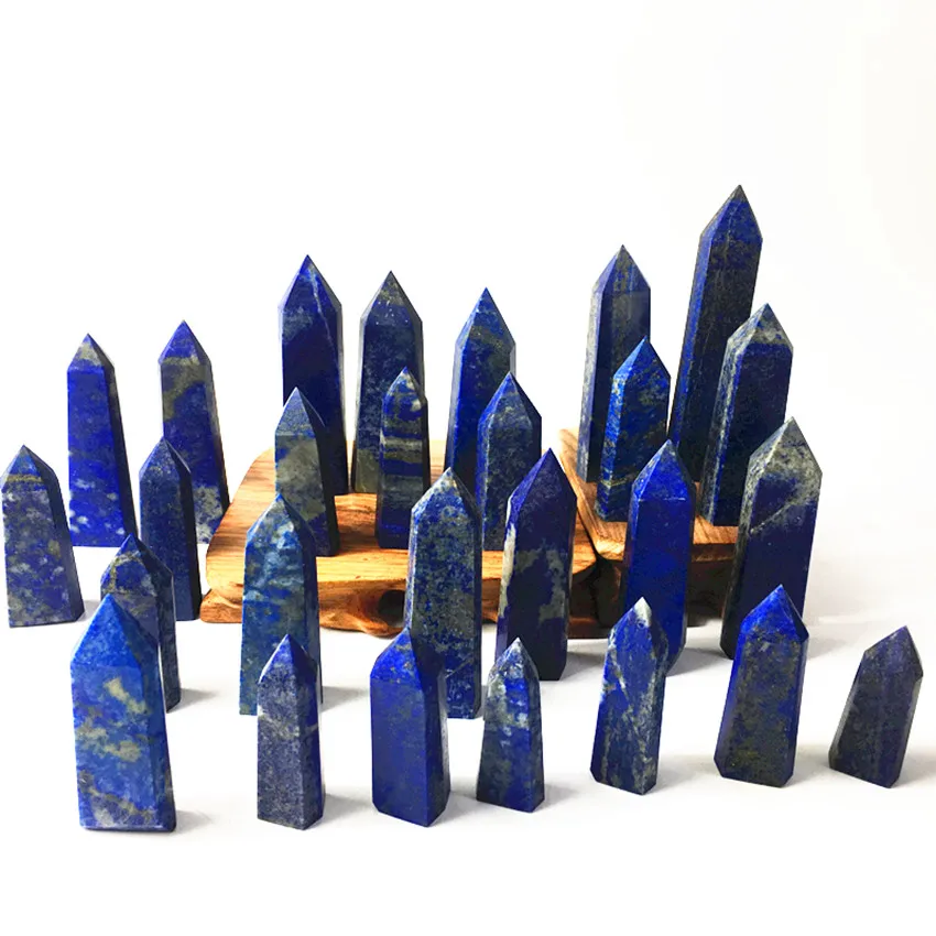 1000 г натуральный голубой ляпис lazuli Crystal Point Wand Tower single end Obelisk исцеляющий кристалл
