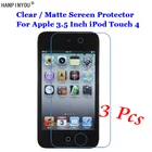3 шт.лот, матовая защитная пленка для Apple iPod Touch 4 4-го поколения, 3,5 дюйма, HD, прозрачнаяАнтибликовая